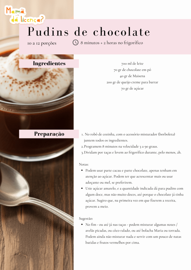 Receita fácil: Pudins de chocolate&nbsp;cremosos