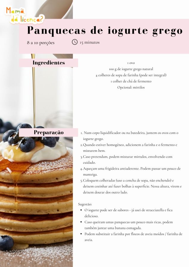 Receita fácil: Panquecas de iogurte&nbsp;grego